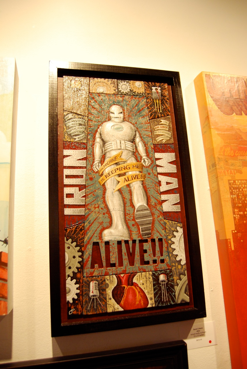 Illustration for article titled Trippy Re-Interpretations of Stan Lee's Comic Book Characters at Art Show
